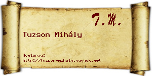 Tuzson Mihály névjegykártya
