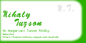 mihaly tuzson business card