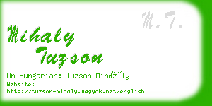 mihaly tuzson business card